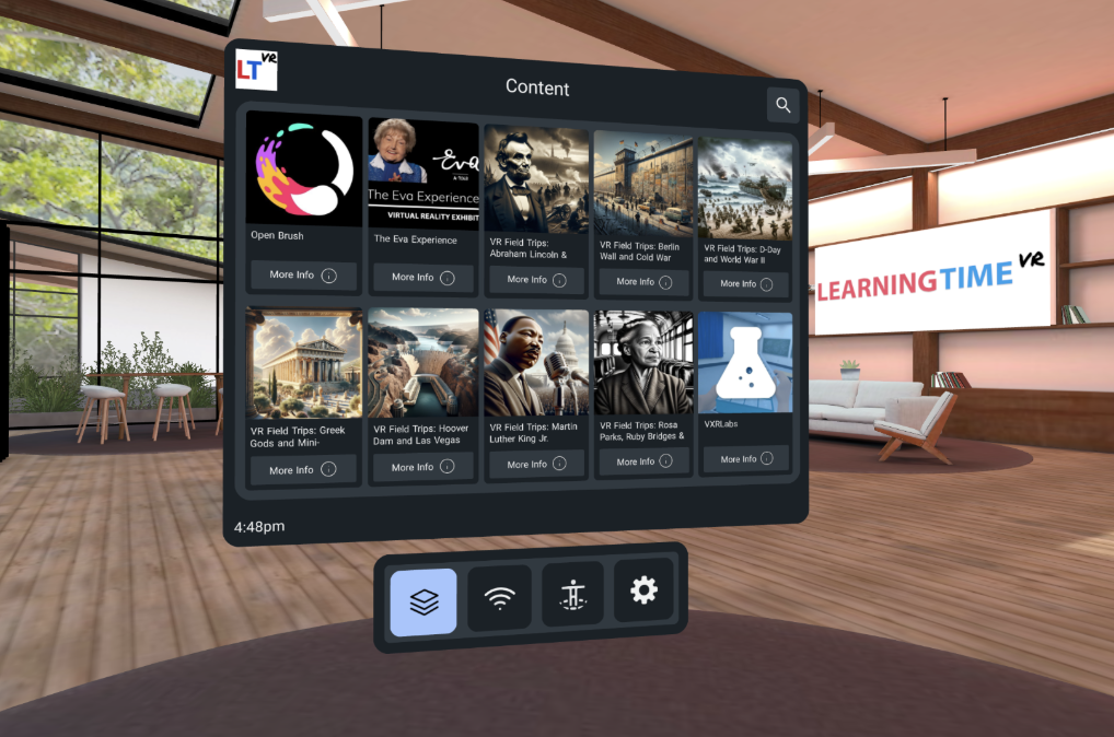 Content Library - VR Lessons and Builder